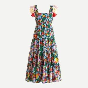 J Crew Tassel Dress in Confetti FloralWomen's size m pre owned